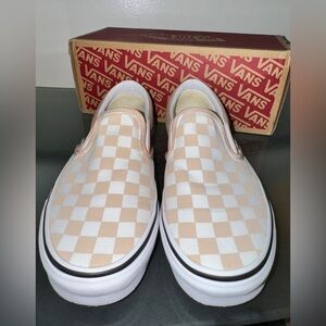 Vans classic slip on checkerboard frappe/ true white